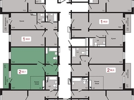 Продается 2-комнатная квартира ЖК КБС. Берег, дом 5 строение 3, 52.1 м², 6980000 рублей