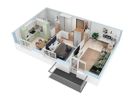 Продается 2-комнатная квартира ЖК Аринский, дом 2 корпус 1, 51.98 м², 5500000 рублей