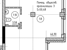 Продается Помещение ЖК Серебряный, дом 1 корпус 1, 50.3 м², 6790500 рублей
