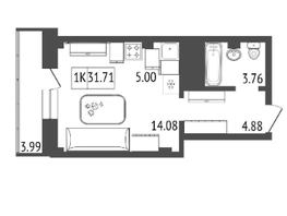 Продается Студия ЖК Звездный, 32  м², 3880000 рублей
