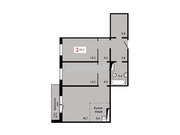 Продается 3-комнатная квартира ЖК Мичурино, дом 2 строение 5, 76.2  м², 7800000 рублей