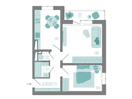 Продается 2-комнатная квартира ЖК КБС. Берег, дом 7 строение 5, 56.2  м&sup2;, 8500000 рублей