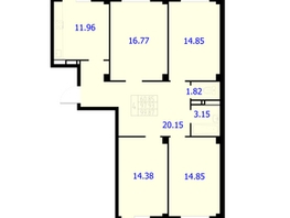 Продается 4-комнатная квартира ЖК Новые Солонцы, дом 9, 99.87 м², 9600000 рублей