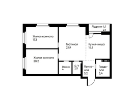 Продается 3-комнатная квартира ЖК Runway (Ранвей), 94.6 м², 15109890 рублей