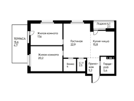 Продается 3-комнатная квартира ЖК Runway (Ранвэй), 111.6  м&sup2;, 17928540 рублей