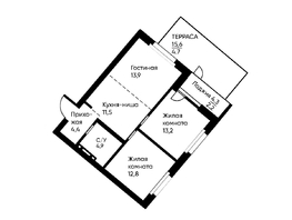 Продается 3-комнатная квартира ЖК Runway (Ранвей), 66.7 м², 11093677 рублей