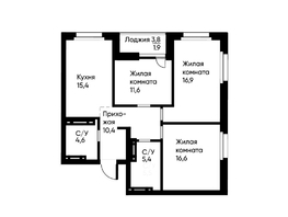 Продается 3-комнатная квартира ЖК Runway (Ранвей), 82 м², 13458660 рублей