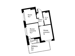 Продается 2-комнатная квартира ЖК Runway (Ранвэй), 62  м&sup2;, 10191312 рублей