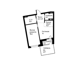 Продается 2-комнатная квартира ЖК Runway (Ранвэй), 55.6  м&sup2;, 9596560 рублей