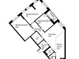 Продается 4-комнатная квартира ЖК Runway (Ранвэй), 115.6  м&sup2;, 18692520 рублей
