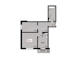 Продается 2-комнатная квартира ЖК Мичурино, дом 2 строение 5, 62.4 м², 6400000 рублей
