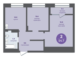Продается 2-комнатная квартира ЖК Прогресс-квартал Перемены, дом 3, 51.3 м², 7931500 рублей