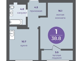 Продается 1-комнатная квартира ЖК Прогресс-квартал Перемены, дом 3, 35.3 м², 5820000 рублей