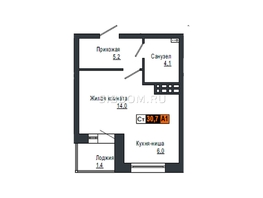 Продается 1-комнатная квартира ЖК Мичуринские аллеи, дом 2, 30.8  м², 4200000 рублей