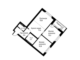 Продается 3-комнатная квартира ЖК Runway (Ранвей), 65.5  м&sup2;, 11032558 рублей