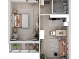 Продается 2-комнатная квартира ЖК Аллея Парк, 1 этап, 61.54  м&sup2;, 8123280 рублей