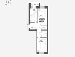 Продается 2-комнатная квартира ЖК ОКТА, дом 2, 58.83  м&sup2;, 9504000 рублей