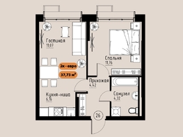 Продается 2-комнатная квартира ЖК Премьер парк, 37.73  м&sup2;, 5848150 рублей