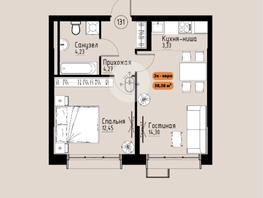 Продается 2-комнатная квартира ЖК Премьер парк, 38.58  м&sup2;, 6828660 рублей