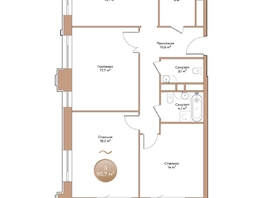 Продается 3-комнатная квартира ЖК Небо над Енисеем, 90.7  м&sup2;, 12970100 рублей