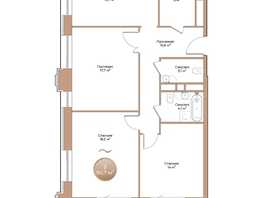 Продается 3-комнатная квартира ЖК Небо над Енисеем, 90.7  м&sup2;, 13151500 рублей