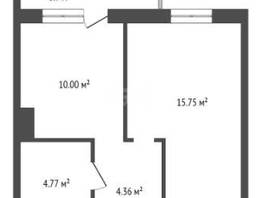 Продается 1-комнатная квартира ЖК Аринский, дом 2 корпус 1, 36.05  м&sup2;, 4400000 рублей