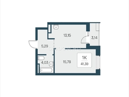 Продается 1-комнатная квартира ЖК Расцветай в Солнечном, дом 2, 41.4  м&sup2;, 5500000 рублей