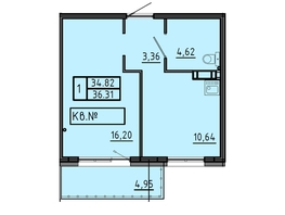 Продается 1-комнатная квартира Соколовская ул, 36.13  м&sup2;, 4600000 рублей