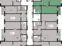 Продается 3-комнатная квартира ЖК КБС. Берег, дом 5 строение 1, 86.3  м&sup2;, 11850000 рублей