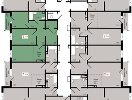 Продается 3-комнатная квартира ЖК КБС. Берег, дом 7 строение 2, 57.8  м&sup2;, 8400000 рублей