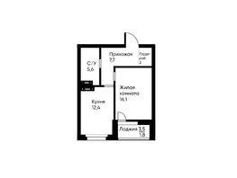 Продается 1-комнатная квартира ЖК Ранвэй, 44.8  м&sup2;, 8489600 рублей
