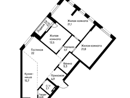Продается 4-комнатная квартира ЖК Ранвэй, 115.7  м&sup2;, 18350020 рублей
