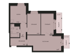 Продается 3-комнатная квартира ЖК Дуэт, дом 1, 66.91  м&sup2;, 7360100 рублей