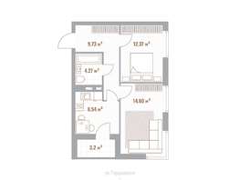 Продается 2-комнатная квартира ЖК Николаевские кварталы, 51.11  м&sup2;, 10733100 рублей