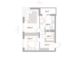 Продается 2-комнатная квартира ЖК Николаевские кварталы, 52.4  м&sup2;, 11004000 рублей