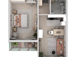 Продается 2-комнатная квартира ЖК Аллея Парк, 1 этап, 61.73  м&sup2;, 7654520 рублей