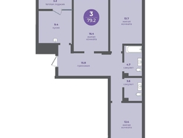 Продается 3-комнатная квартира ЖК Прогресс-квартал Перемены, дом 1, 79.2  м&sup2;, 11004800 рублей