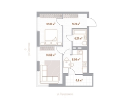Продается 2-комнатная квартира ЖК Николаевские кварталы, 51.71  м&sup2;, 11531330 рублей