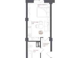 Продается Студия ЖК Звезда, 35.57  м&sup2;, 5050940 рублей