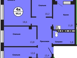 4-комн, Лесников ул, д.57