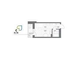 Продается Студия ЖК Аллея Парк, 4 этап, 21.7  м&sup2;, 3797500 рублей