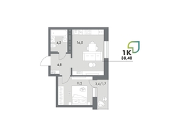 Продается Студия ЖК Аллея Парк, 4 этап, 38.4  м&sup2;, 6144000 рублей