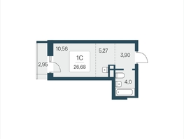 Продается Студия ЖК Расцветай в Солнечном, дом 2, 26.68  м&sup2;, 4750000 рублей