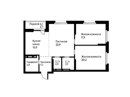 Продается 3-комнатная квартира ЖК Ранвэй, 93.9  м&sup2;, 15985736 рублей