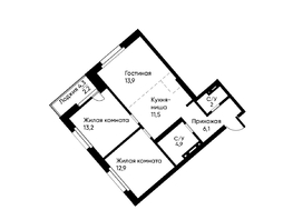 Продается 3-комнатная квартира ЖК Ранвэй, 65.9  м&sup2;, 11828085 рублей