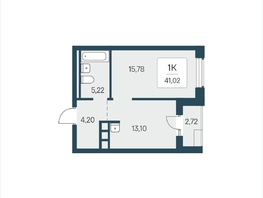 Продается 1-комнатная квартира ЖК Расцветай в Солнечном, дом 2, 41.02  м&sup2;, 6200000 рублей