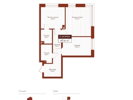 Продается 2-комнатная квартира ЖК Дом на Ульяновском, 67.6  м&sup2;, 11154000 рублей