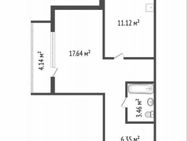 Продается 1-комнатная квартира ЖК Глобус Юг, дом 13, 42.7  м&sup2;, 5200000 рублей