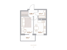 Продается 1-комнатная квартира  Николаевские кварталы, Воскресенский, 36.92  м&sup2;, 8307000 рублей