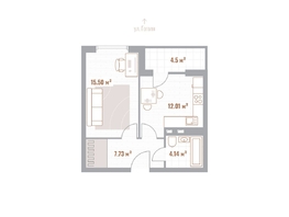 Продается 1-комнатная квартира  Николаевские кварталы, Воскресенский, 41.58  м&sup2;, 8648640 рублей